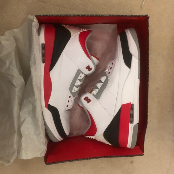 NIKE Air Jordan 3 Retro 136064 120 \'Fire Red\' 2013